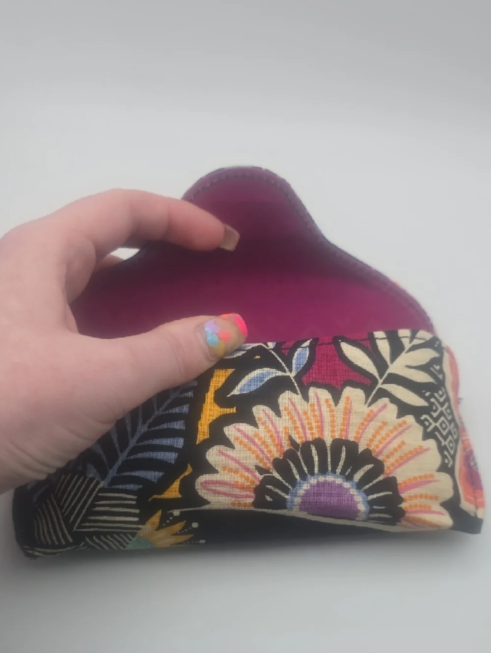 Vera Bradley Floral Multi-Color Foldover Clutch Sunnies Hard Case (EUC)🌸🌻🌼
